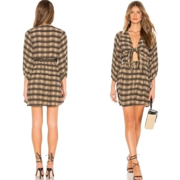 Faithfull The Brand Trinidad Dress in Hillary Plaid -Size 4 Small NWT - Picture 2 of 6